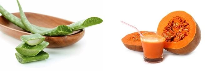 Применение сока алоэ и тыквы для лечения воспаления яичников