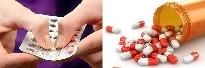 Антибиотики против развития инфекции в теле женщины